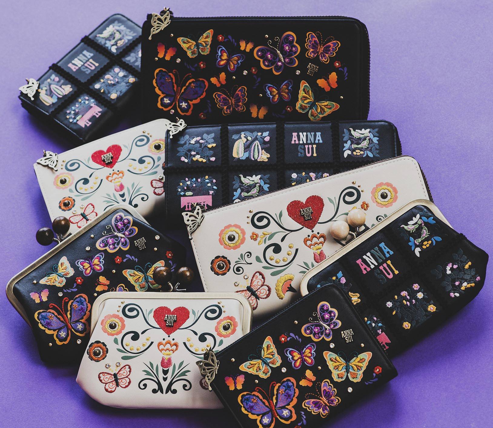 も*り様 ANNA SUI 蝶の刺繍 コンパクト財布 蝶刺しゅう財布 | ANNA SUI mini (Baby&Kids)/アナ スイ・ミニ